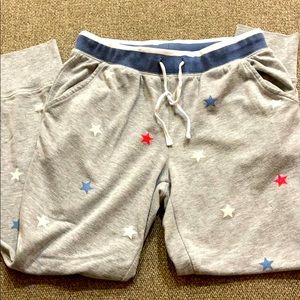 Junk Food Jersey Gray Star Print Jogger Sweatpants